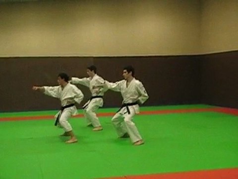 KSE Massy,entrainement equipe kata junior sur Gojushiho Sho