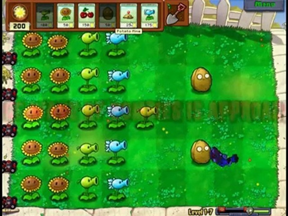 Plants Vs Zombies Level 1-7 Walkthrough
