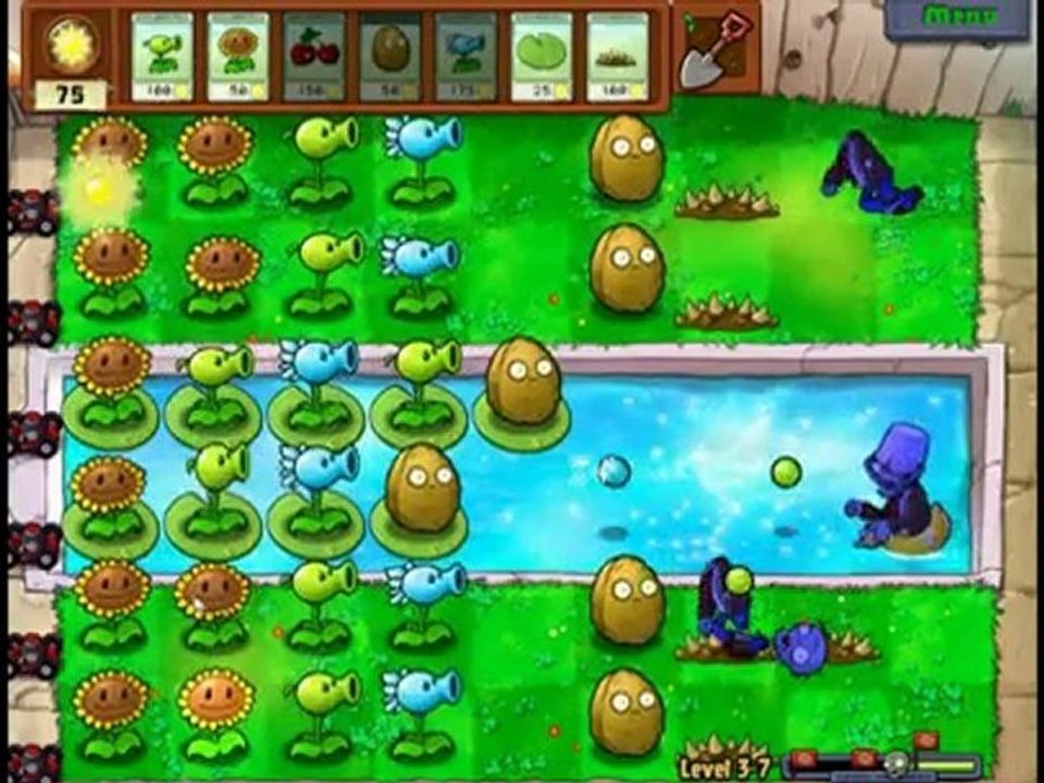 Plants Vs Zombies Level 3-7 Walkthrough