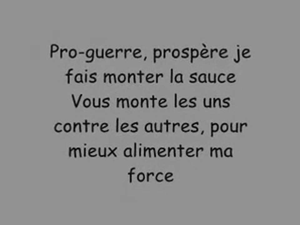 keny arkana L'ORDRE MONDIAL+paroles