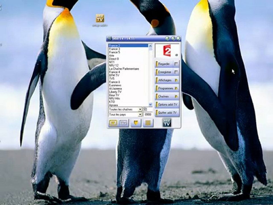 installation adsl tv sur windows xp