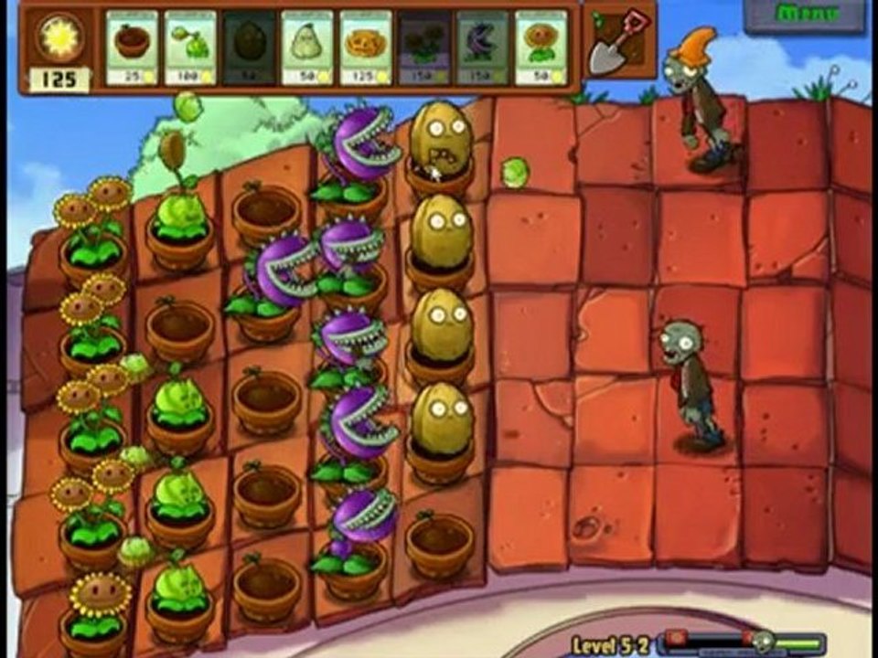 Plants Vs Zombies Level 5-2 Walkthrough