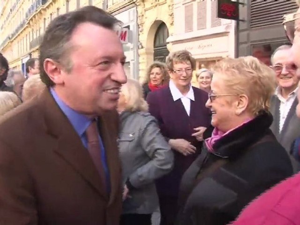 Marseille : Jean-Noël Guérini en visite au centre-ville