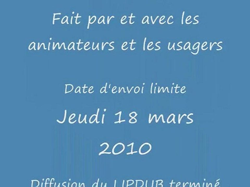 Appel LIPDUB Cyber-base Fête de l'internet 2010 !