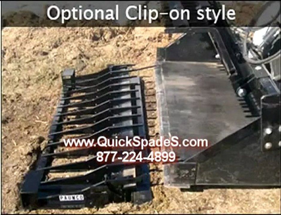 Paumco Skid Steer Loader Farm Bucket Grapple System