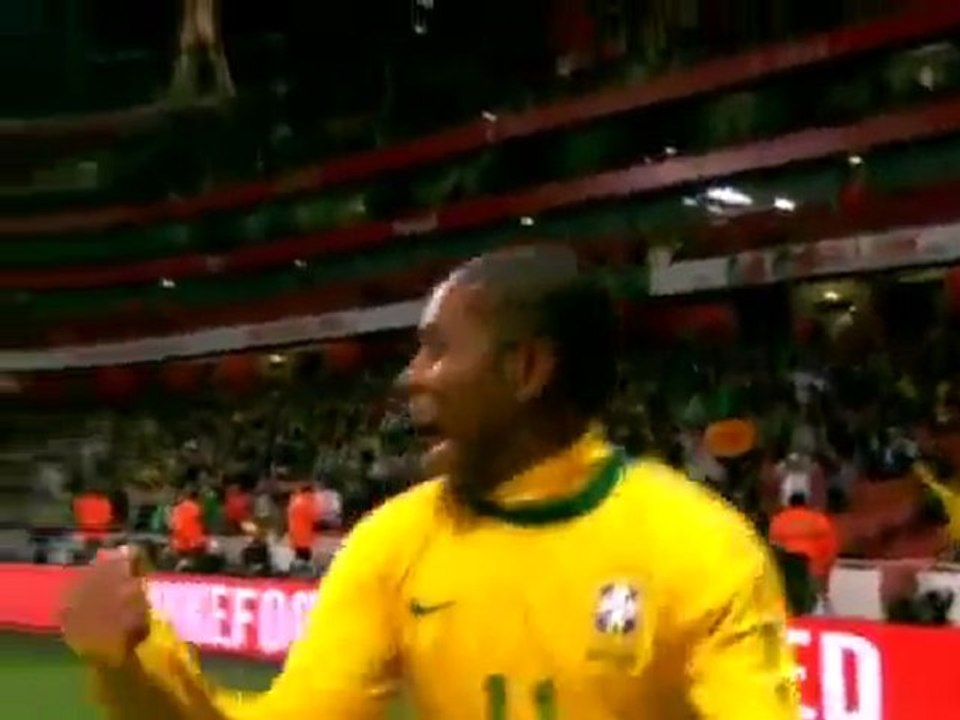 Irlande 0-2 Brésil Match Preparation CdM But de Robinho