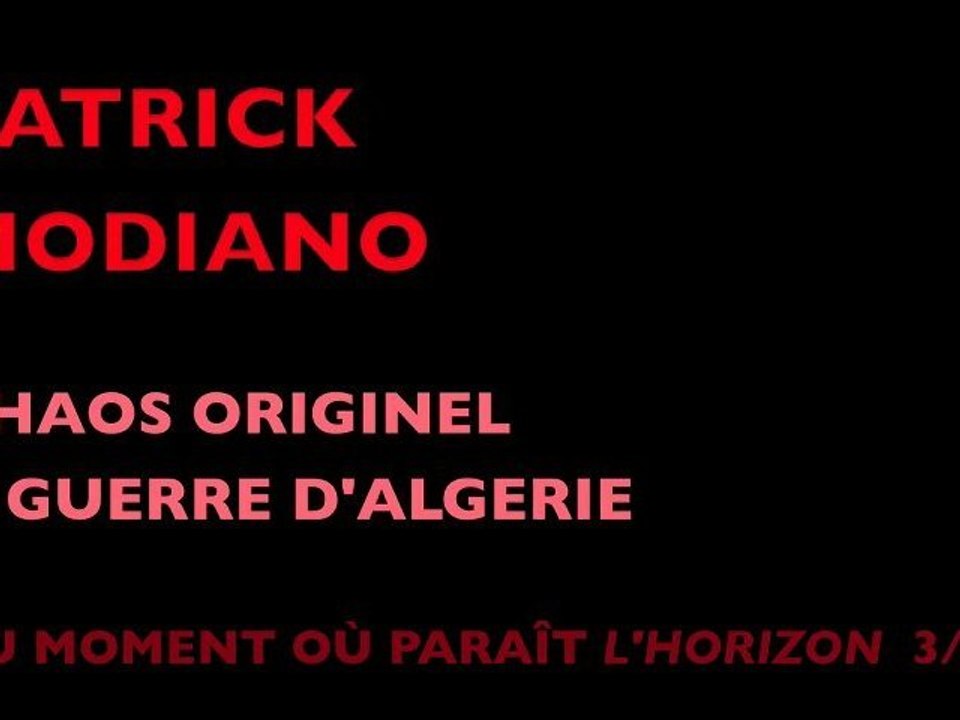 3/8 Patrick Modiano au moment où paraît L'Horizon –Mediapart