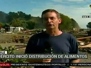 Ejercito distribuye alimentos en Constitución