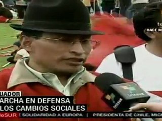 Marcha en Ecuador en apoyo a la Revolución Ciudadana