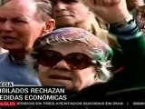 Jubilados griegos rechazan medidas económicas