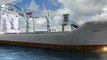 Bulk carrier and cargo ship 3d animation
