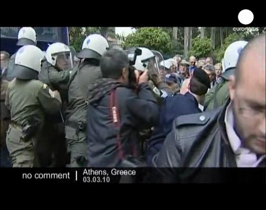 Pensioners protest against austerity cuts in Greece