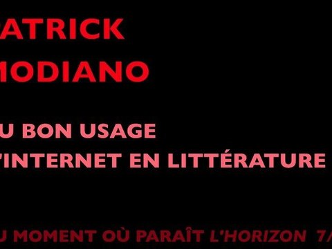 7/8 Patrick Modiano au moment où paraît L'Horizon –Mediapart