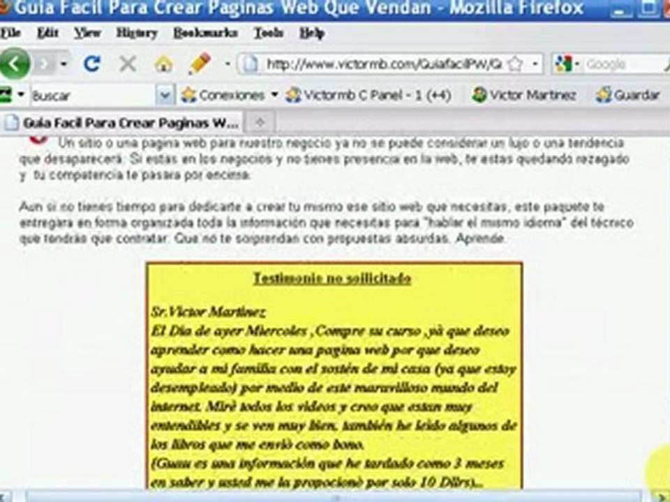 Creacion de paginas web - Un tutorial en videos