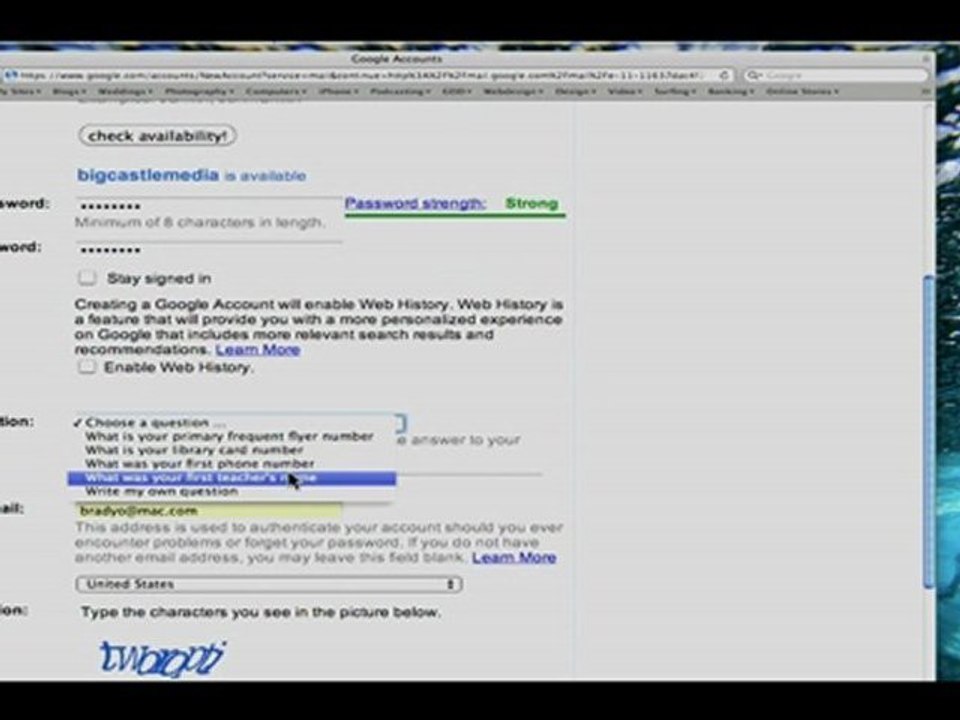 How to Use Gmail : Creating a Gmail account