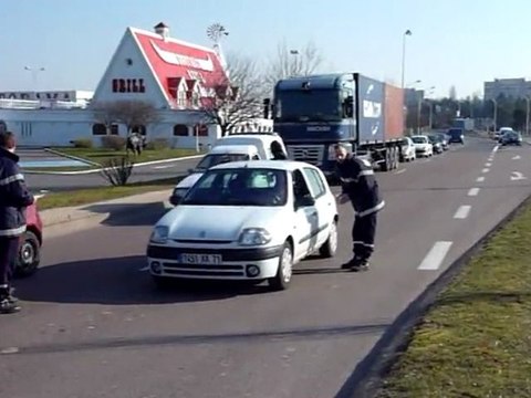 Manifestation des sapeurs pompiers à Chalon sur Saône