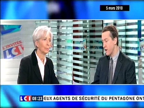 Christine LAGARDE invitée politique de Christophe BARBIER