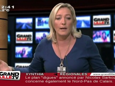 Régionales 2010 : Marine Le Pen sur Grand Lille TV