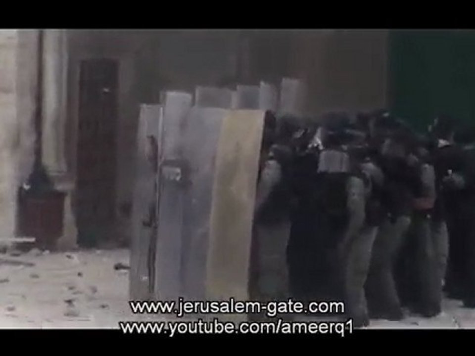 violents affrontements palestino-israéliens à Jérusalem‏