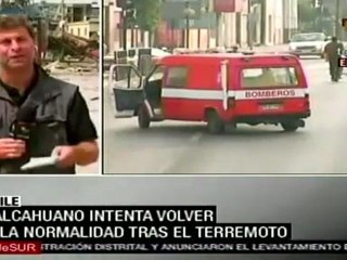 Panorama desolador en la localidad de Talcahuano