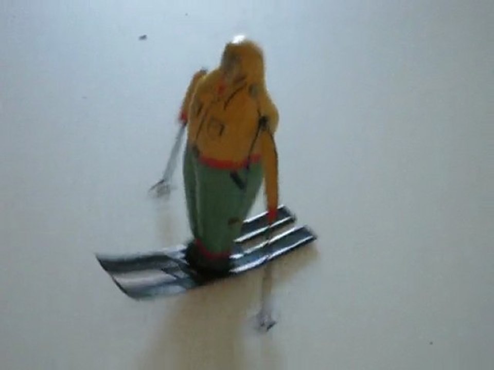 Le skieur automate - Jouet mécanique des années 40