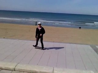 Alex a biarritz a la grande plage