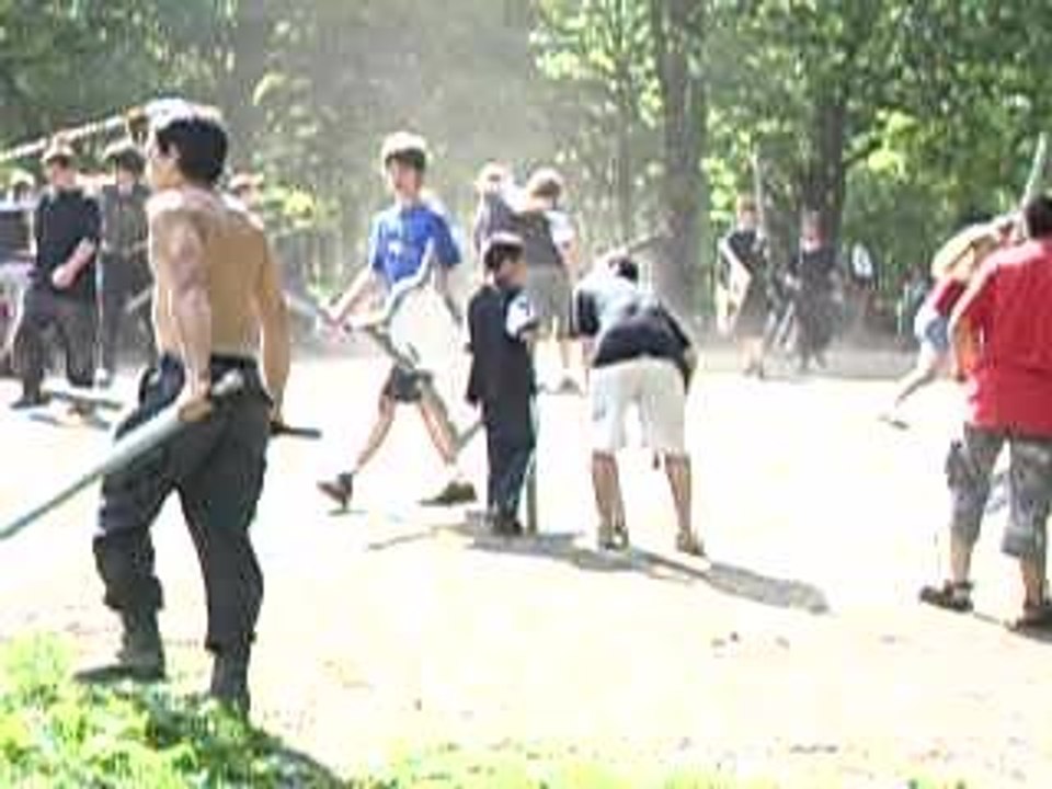 Fight play in Montreal Mon Royal Park