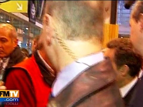 Nicolas Sarkozy dans les allées du Salon de l'agriculture