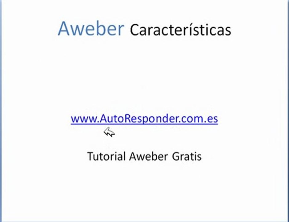Tutorial Aweber en español Curso gratis 1