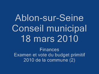 Conseil municipal - 18 mars 2010 - Vote du budget (2)