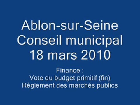 Conseil municipal du 18 mars 2010 - Vote du budget (3)