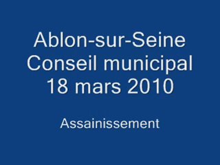 Conseil municipal - 18 mars 2010 - Assainissement