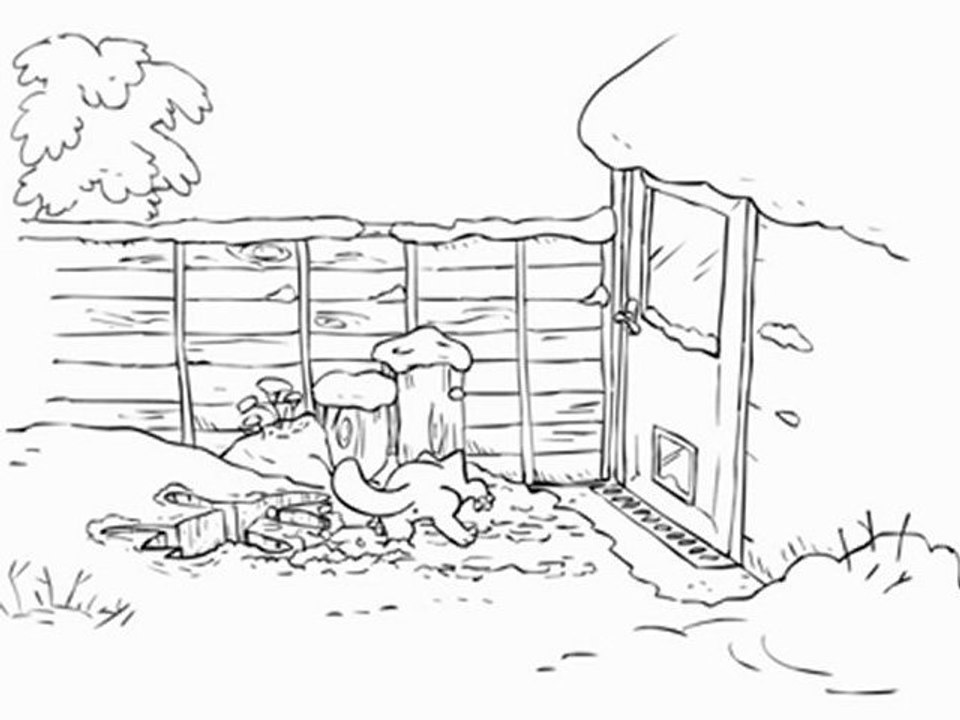 Le chat de Simon découvre la neige