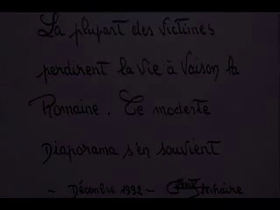 TRAGEDIE à VAISON la ROMAINE 1992