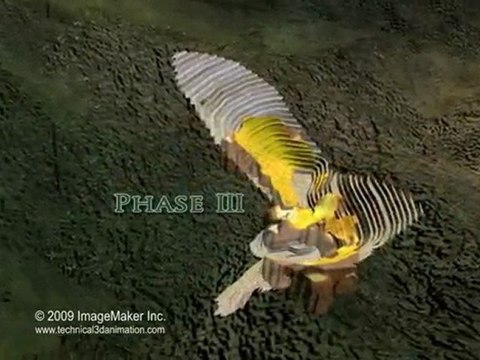 3d animation of mining pit phase