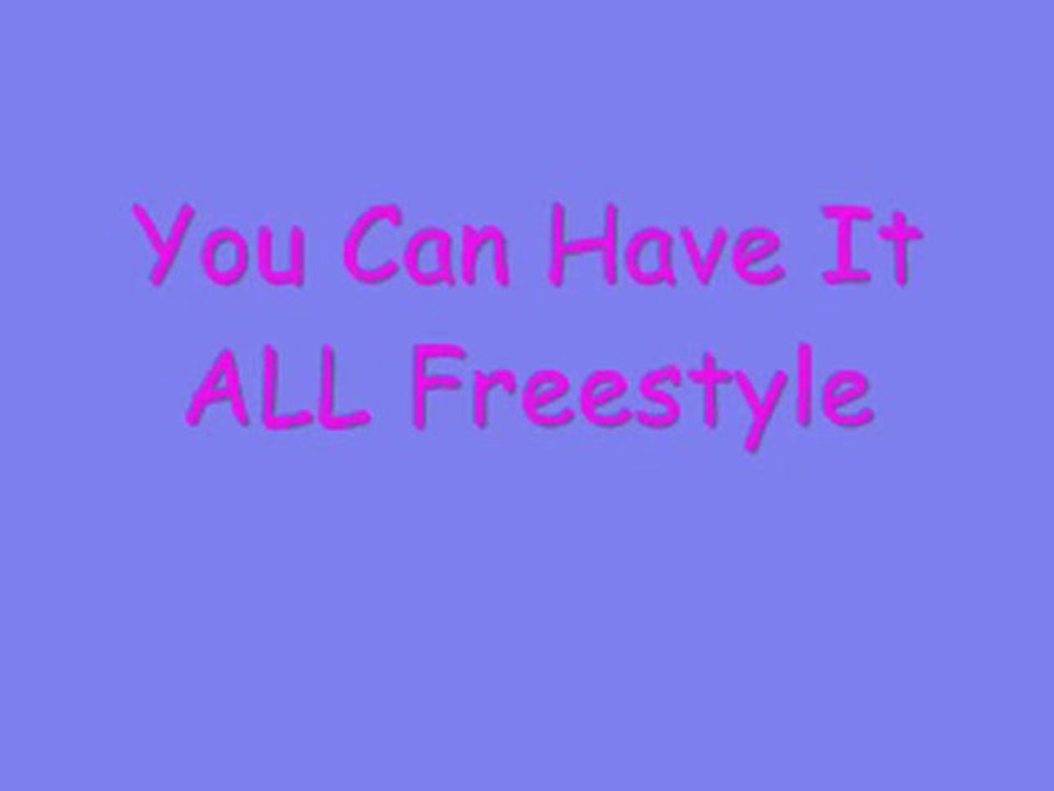 Bow Wow-You Can Have It ALL Freestyle By Mad Dog
