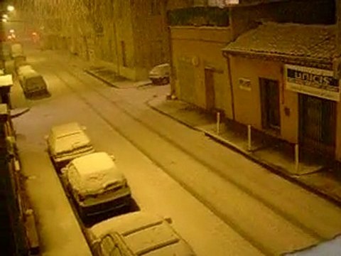 Neige à Nîmes le 7/03/2010