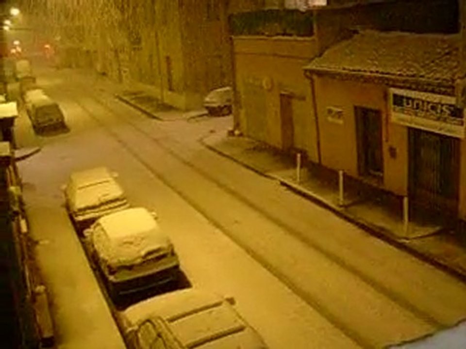 Neige à Nîmes le 7/03/2010