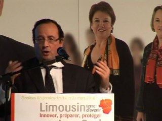Régionales : Meeting de Tulle - Intervention de F. Hollande