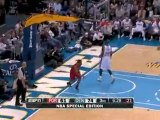 Andre Miller gets the long outlet pass and hammers home the