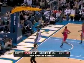 Anthony Carter grabs the long rebound and gets the ball ahea