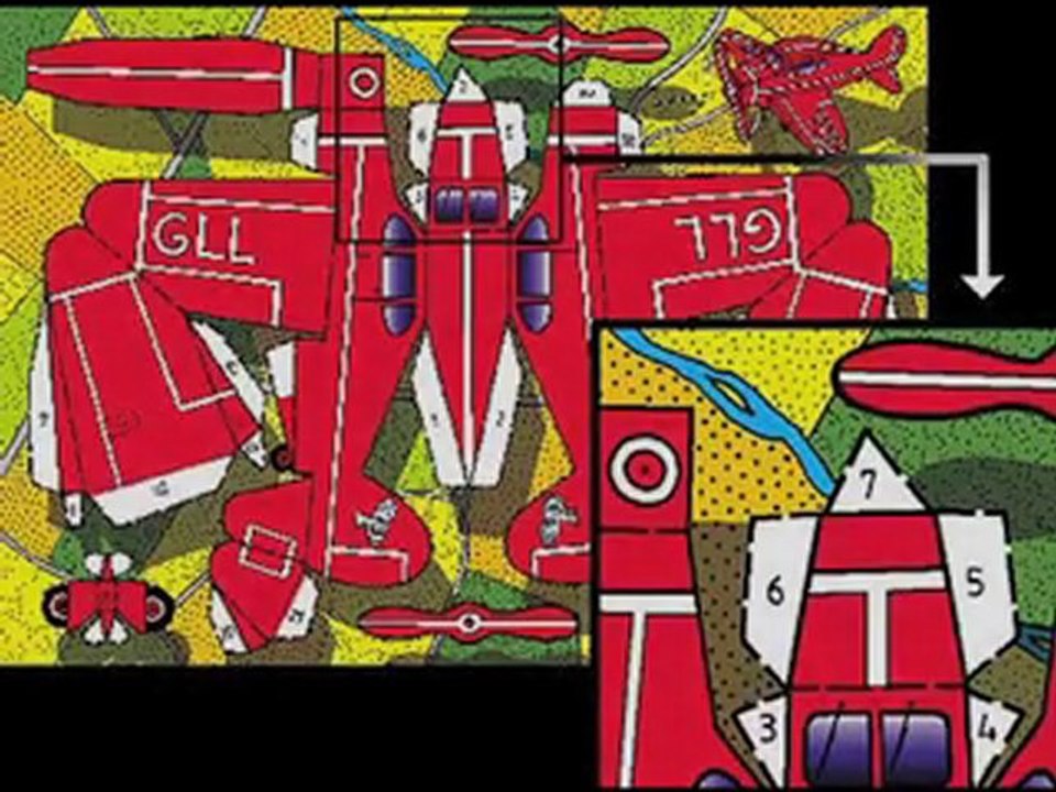 Carte postale : L'AVION ROUGE