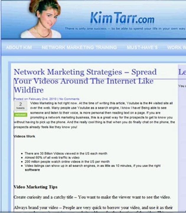 Network Marketing Strategies – Spread Your Videos Around