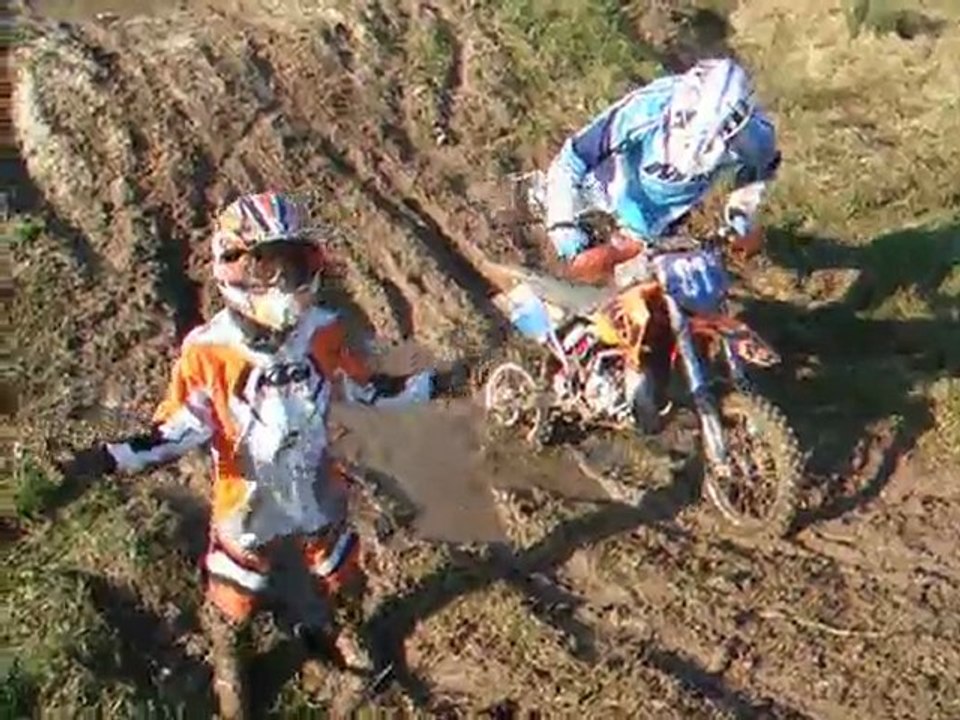 Arthur en bave !! Papa, pas mieux !!