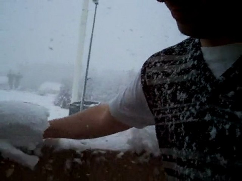 Neige à Canet en Roussillon le 8 mars 2010