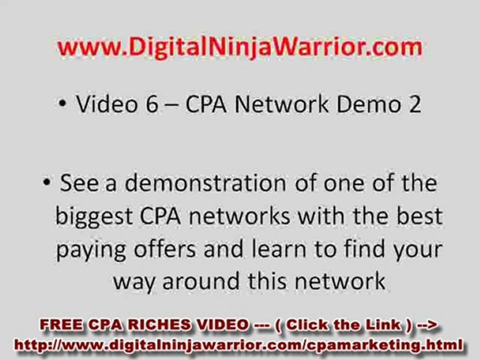 Generate Income Using CPA Networks