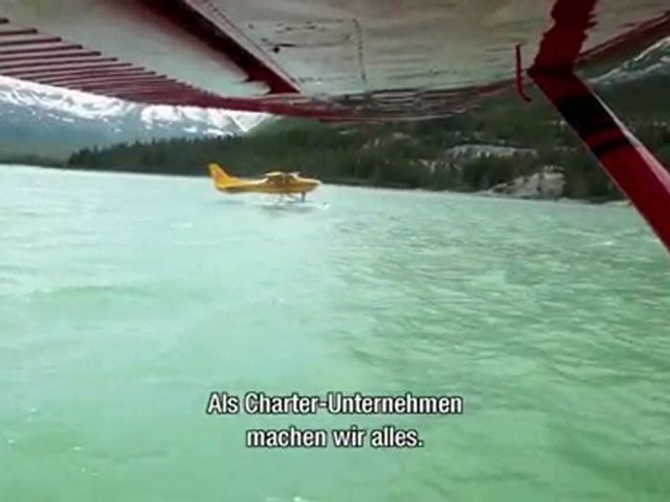 Ausflug mit dem wasserflugzeug - yukon territorium , kanada