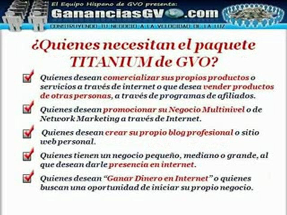 GVO Y GANANCIAS GVO - Mercado