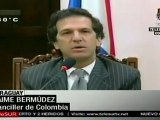 Canciller colombiano visita Paraguay