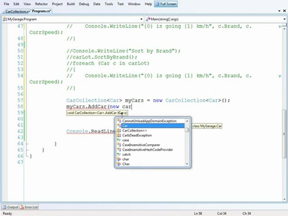C# Generic Collection Örneği